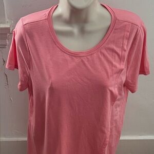Motherhood Maternity nursing Pink layered tulip Short Sleeve Tee, size M casual